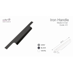 دستگیره دو پیچ شاخه ای تاپ ساید مخفی لبه کار کد H1