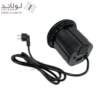 پریز برق و شارژر وایرلس مدل توکار آسانسوری گرد - Image 3