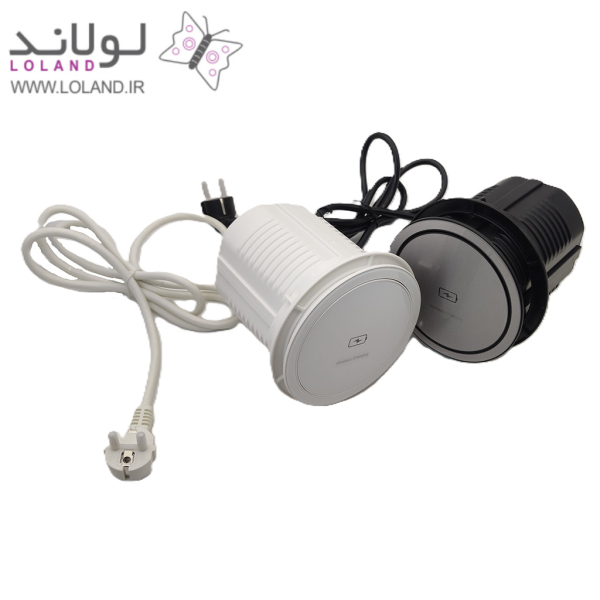 پریز برق و شارژر وایرلس مدل توکار آسانسوری گرد - Image 2